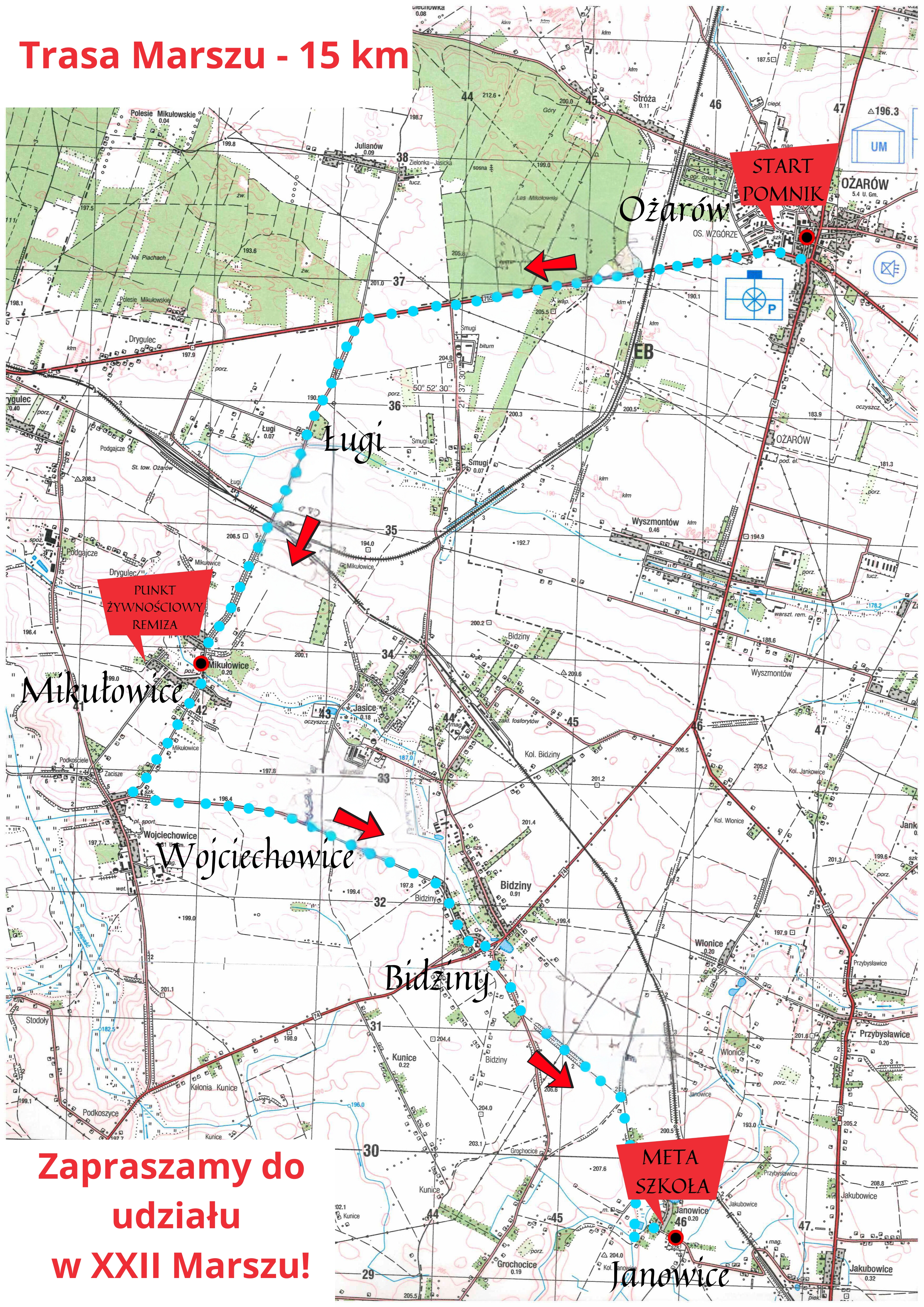 Trasa Marszu 15 km