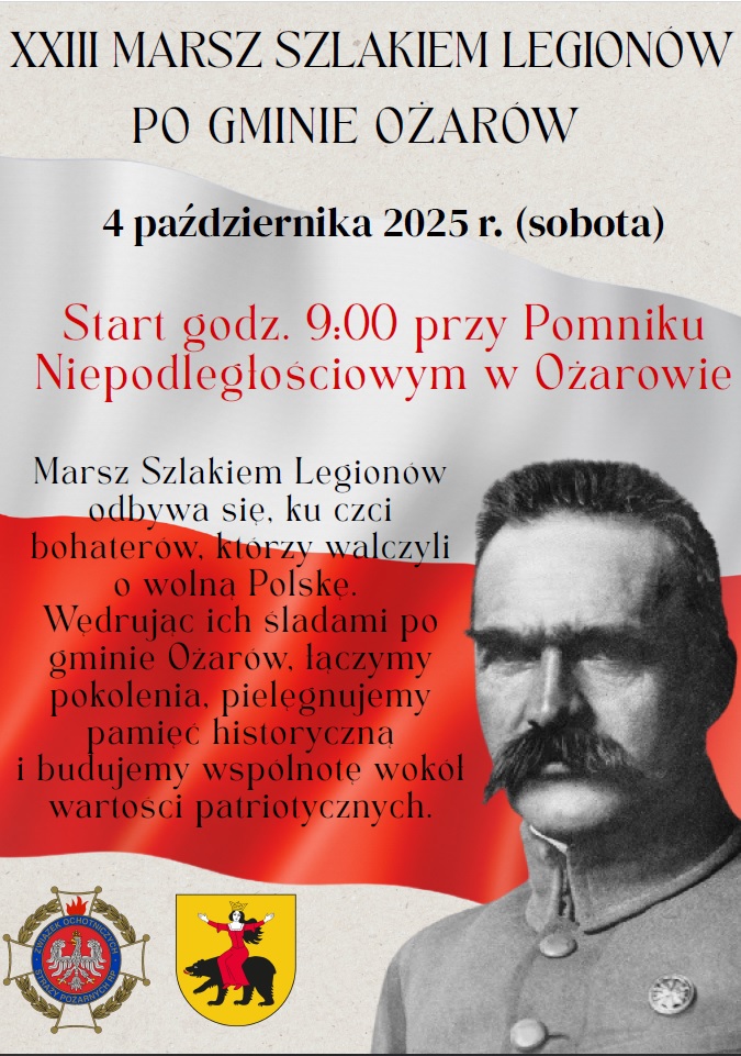 Plakat marsz szlakiem Legionów