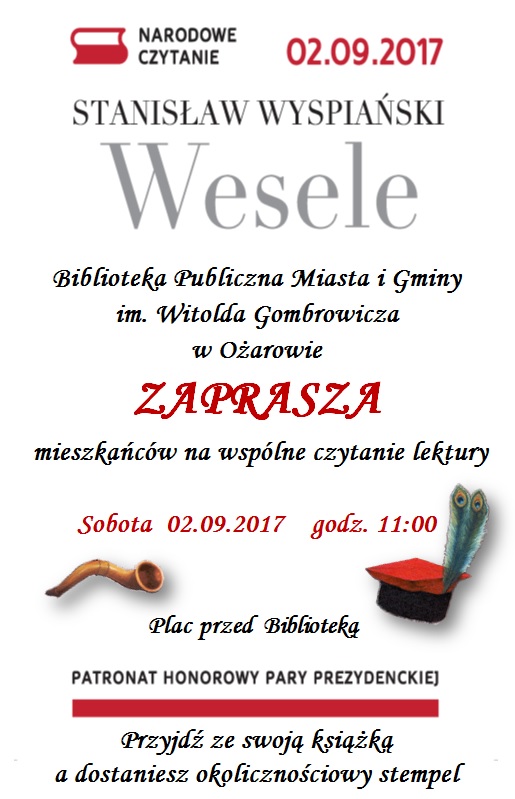 Plakat Narodowe Czytanie - Wesele