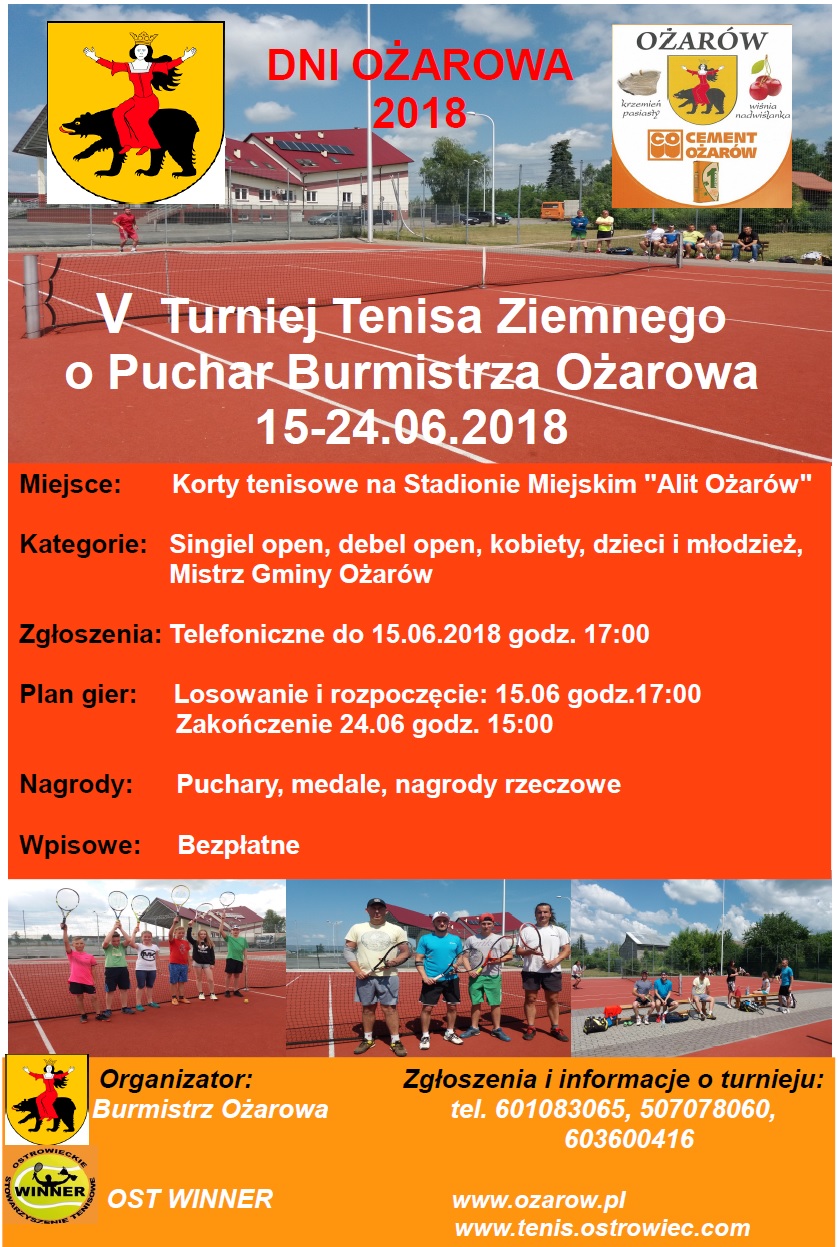 Plakat turniej tenisa ziemnego 2018
